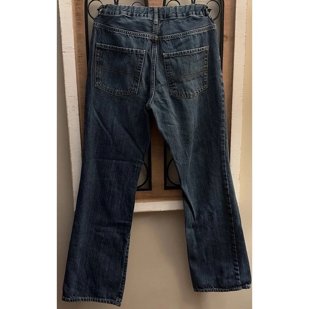 2 Pair Childrens Place Boys Youth Bootcut Jeans Elastic Waist Size 14 Regular